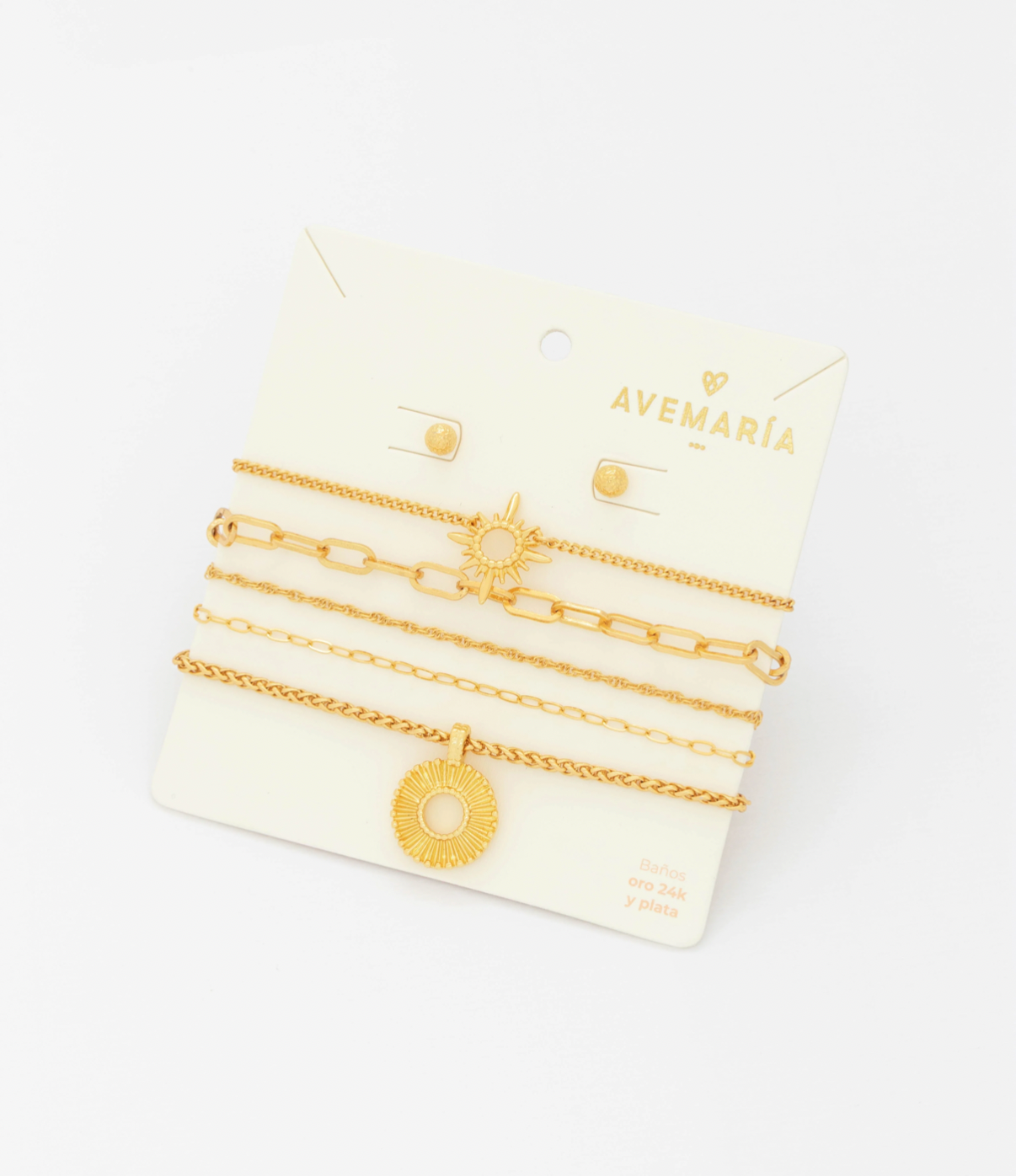 Set X4 Pulseras Lucero + Aretes