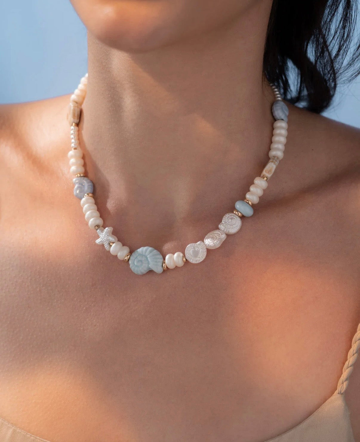 Collar Caracoles + Aretes