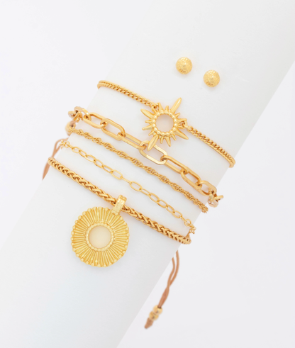 Set X4 Pulseras Lucero + Aretes