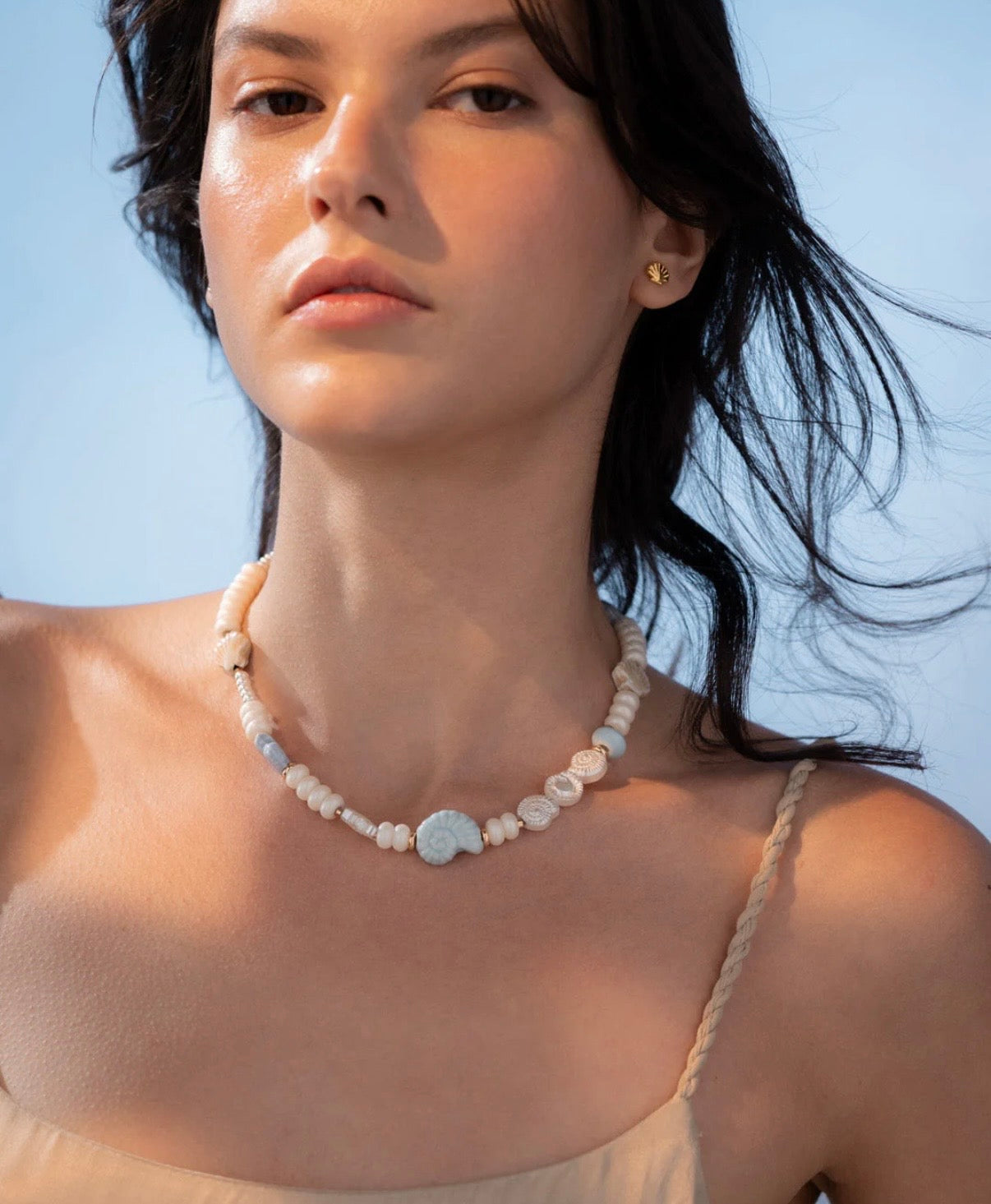 Collar Caracoles + Aretes