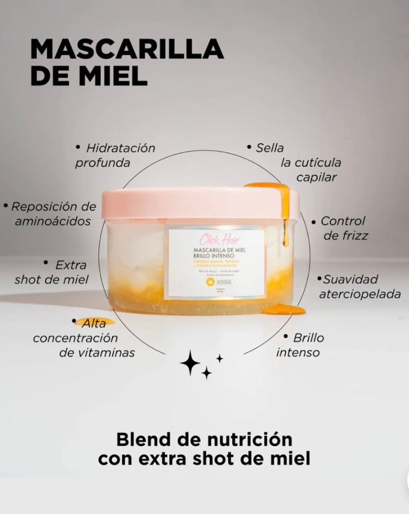 Mascarilla de miel brillo intenso