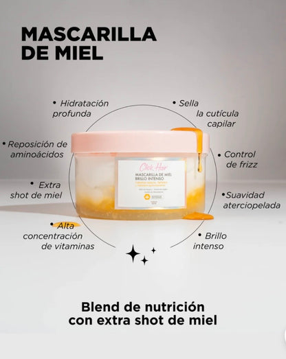 Mascarilla de miel brillo intenso