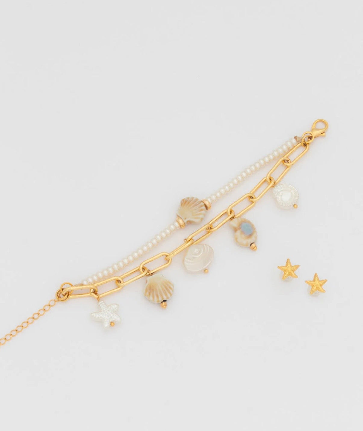 Pulsera 2 en 1 Caracoles + Aretes