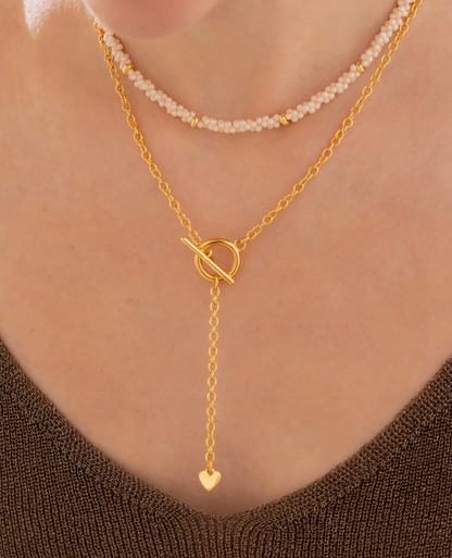Set X2 Collar Corbatín Corazón
Candado + Aretes