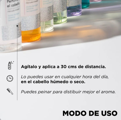 Perfume para el cabello