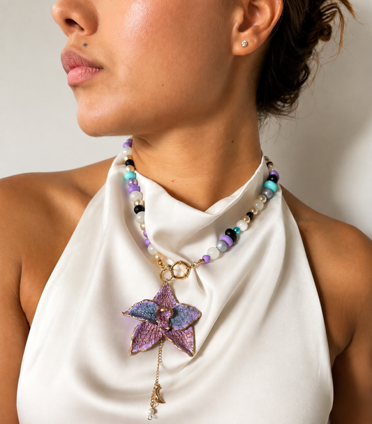 Collar orquídea