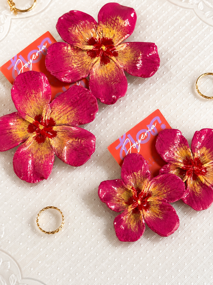 Aretes flor tropical