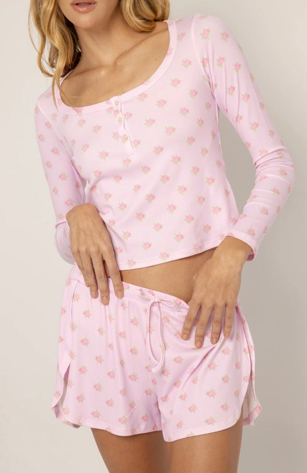 Set Short pink Flower