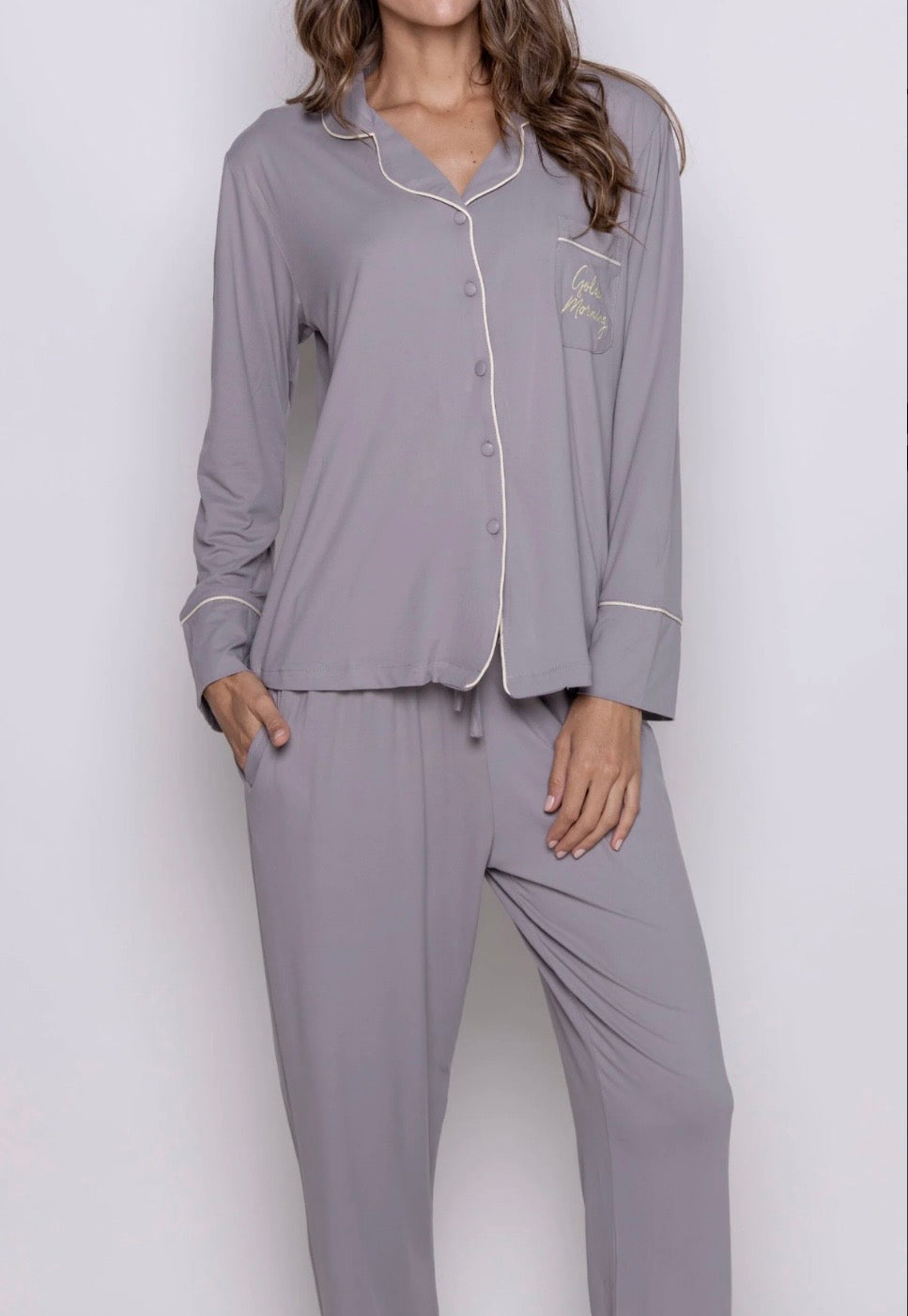 Conjunto pantalon gris Golden morning